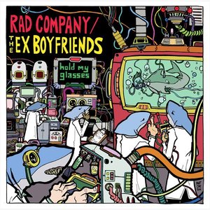 Rad Company / Ex Boyfriends Hold My Glasses Split LP ~~ CLEAR VINYL