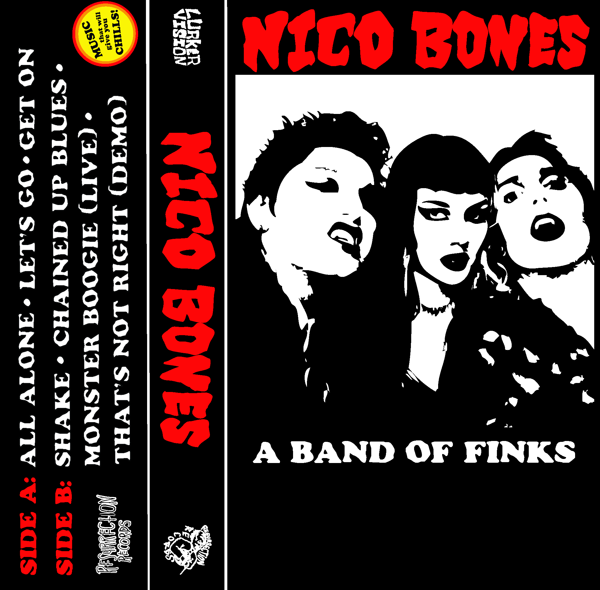 Nico Bones- A Band Of Finks Cassette Tape