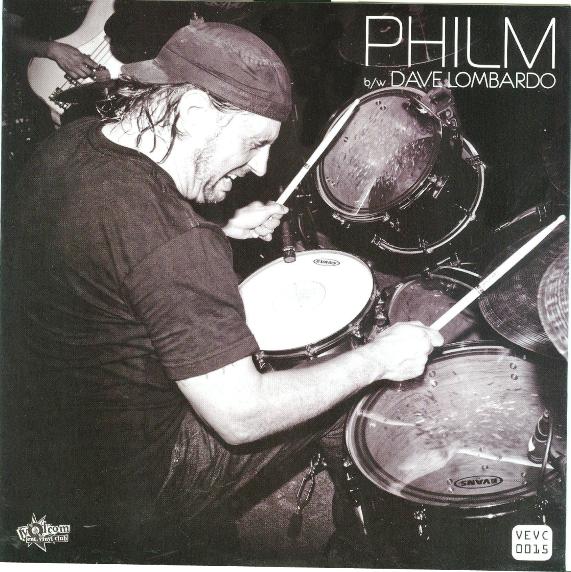 Philm B/W Dave Lombardo Split 7"  ~~  BLUE VINYL
