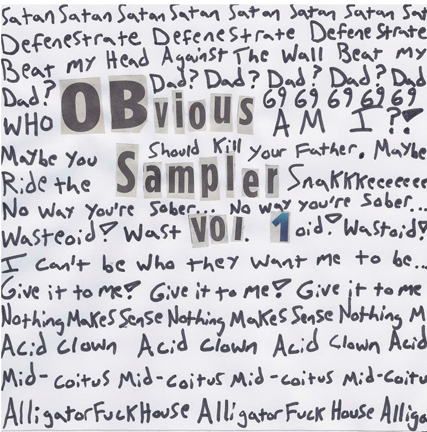 Obvious Sampler Vol. 1 7"  ~~ INCLUDES:  Phantom Scars, The Stockyards, Dharma Dogs, The Overheaters, & Inflatable Best Friend